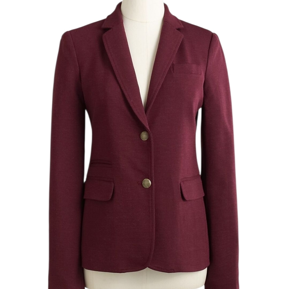 J. Crew Factory Burgundy Blazer Jacket